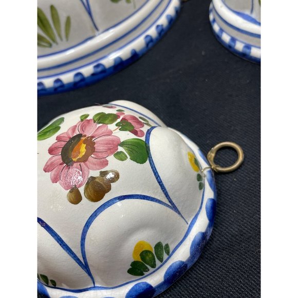 Vintage Bassano Ceramic ABC Floral  Wall Plaques - Picture 8 of 11